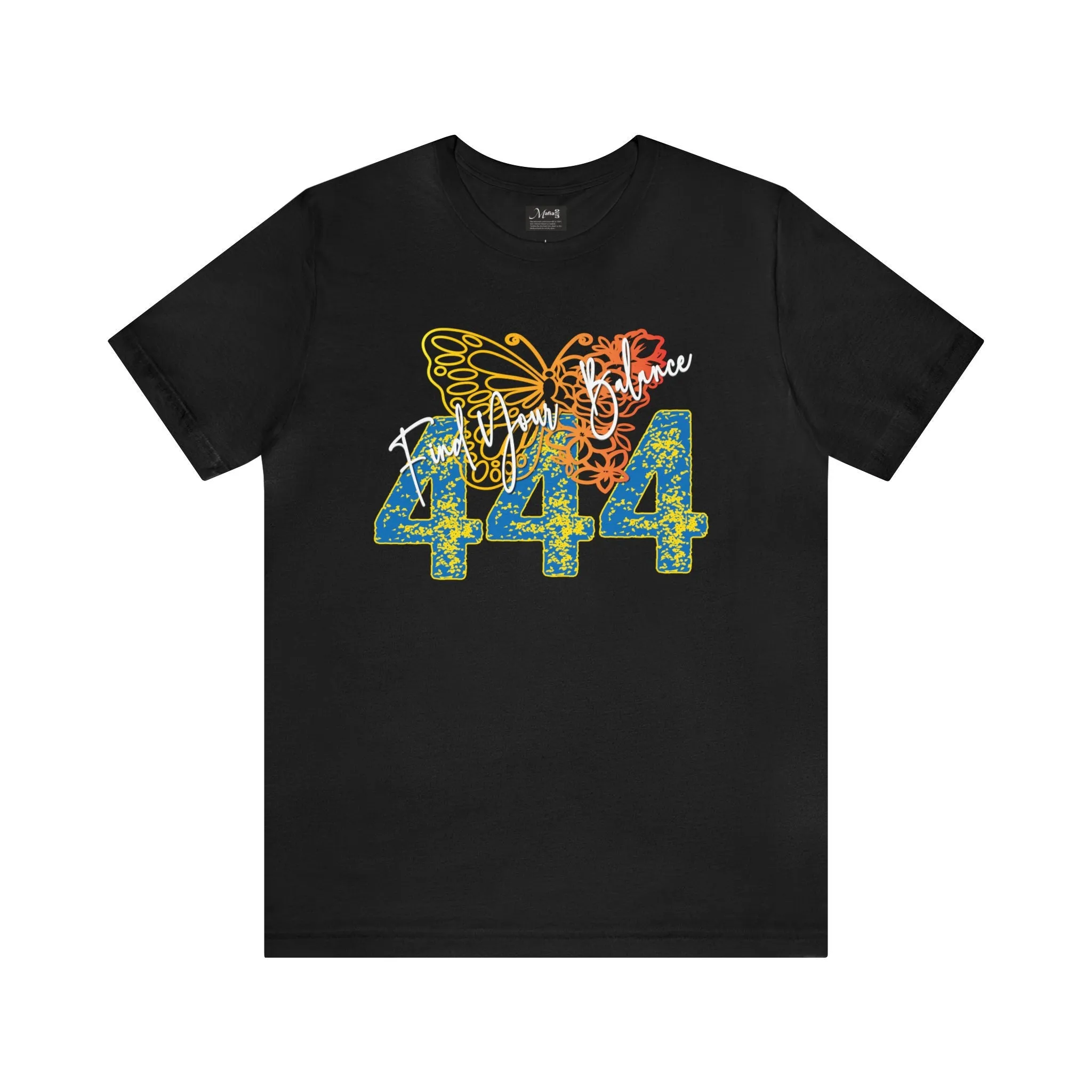 444 Find Your Balance T-shirt | M23 Designs Cute Tshirt Apparel | Etsy Angelic Numbers Short Sleeve Tee