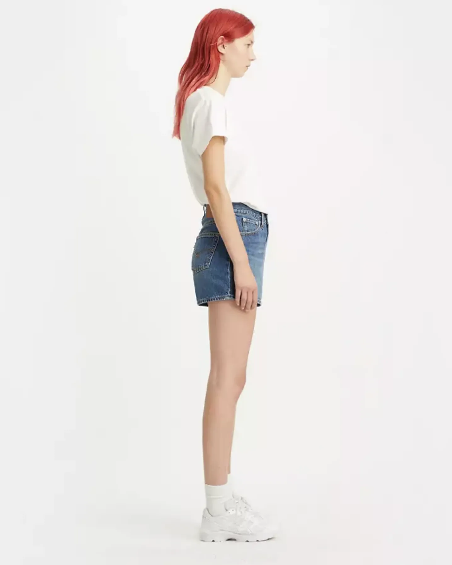80s Mom Shorts in Medium Indigo Worn In