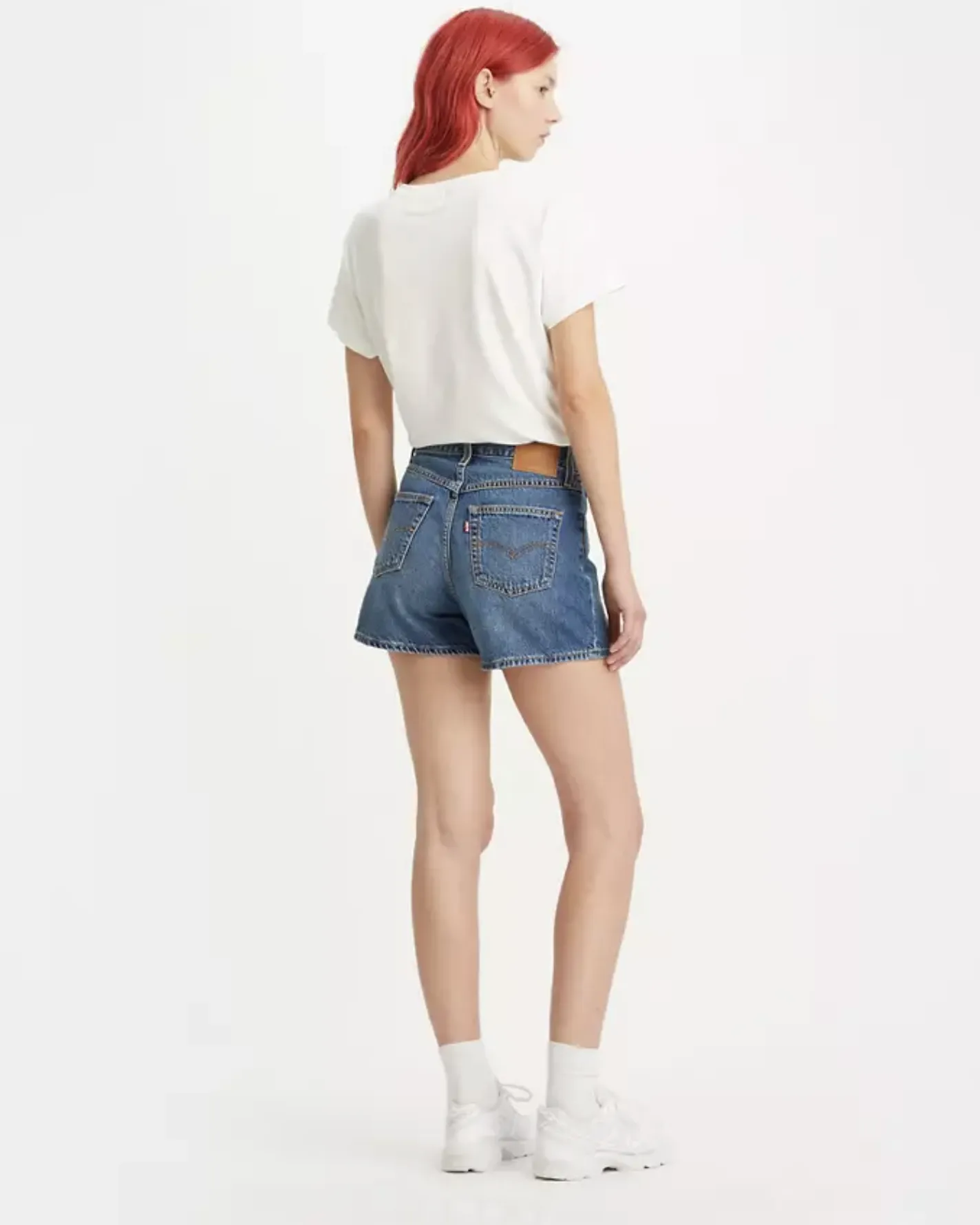 80s Mom Shorts in Medium Indigo Worn In