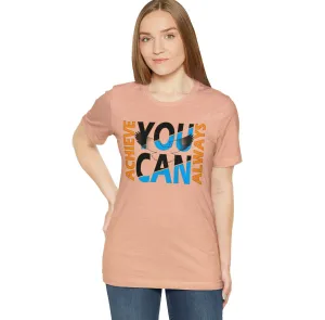 Achieve you can Always Gym Boxing T-shirt | Prints Gift ideas Friends | Tight-fitting Colorful tees Exercise shirt