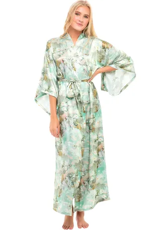 Alexander Del Rossa Women's Classic Long Satin Robe