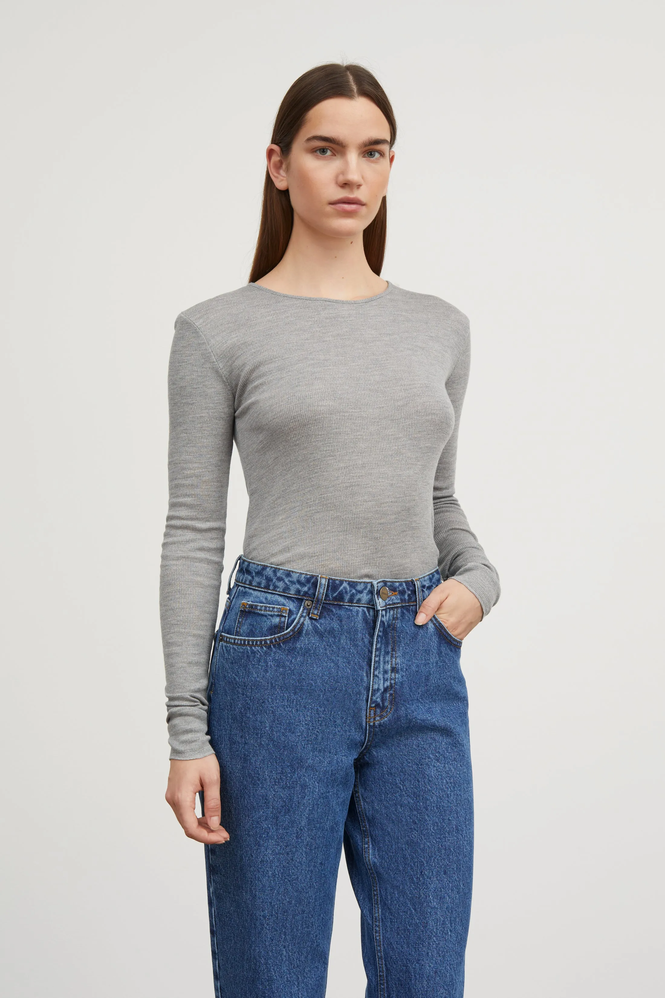 Amy Blouse - Grey melange