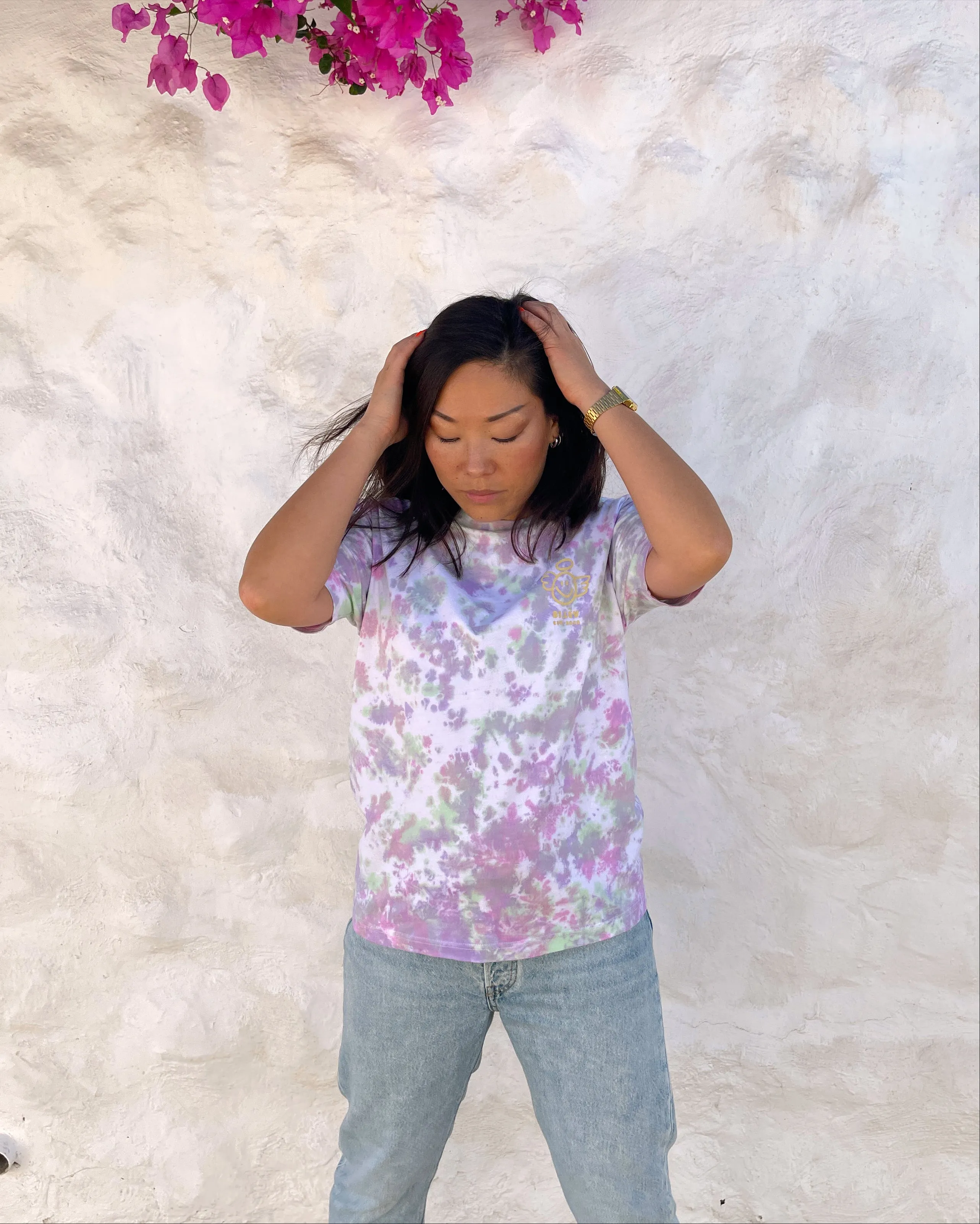 ANGEL COTTON CANDY - Tie Dye Organic Cotton T-shirt