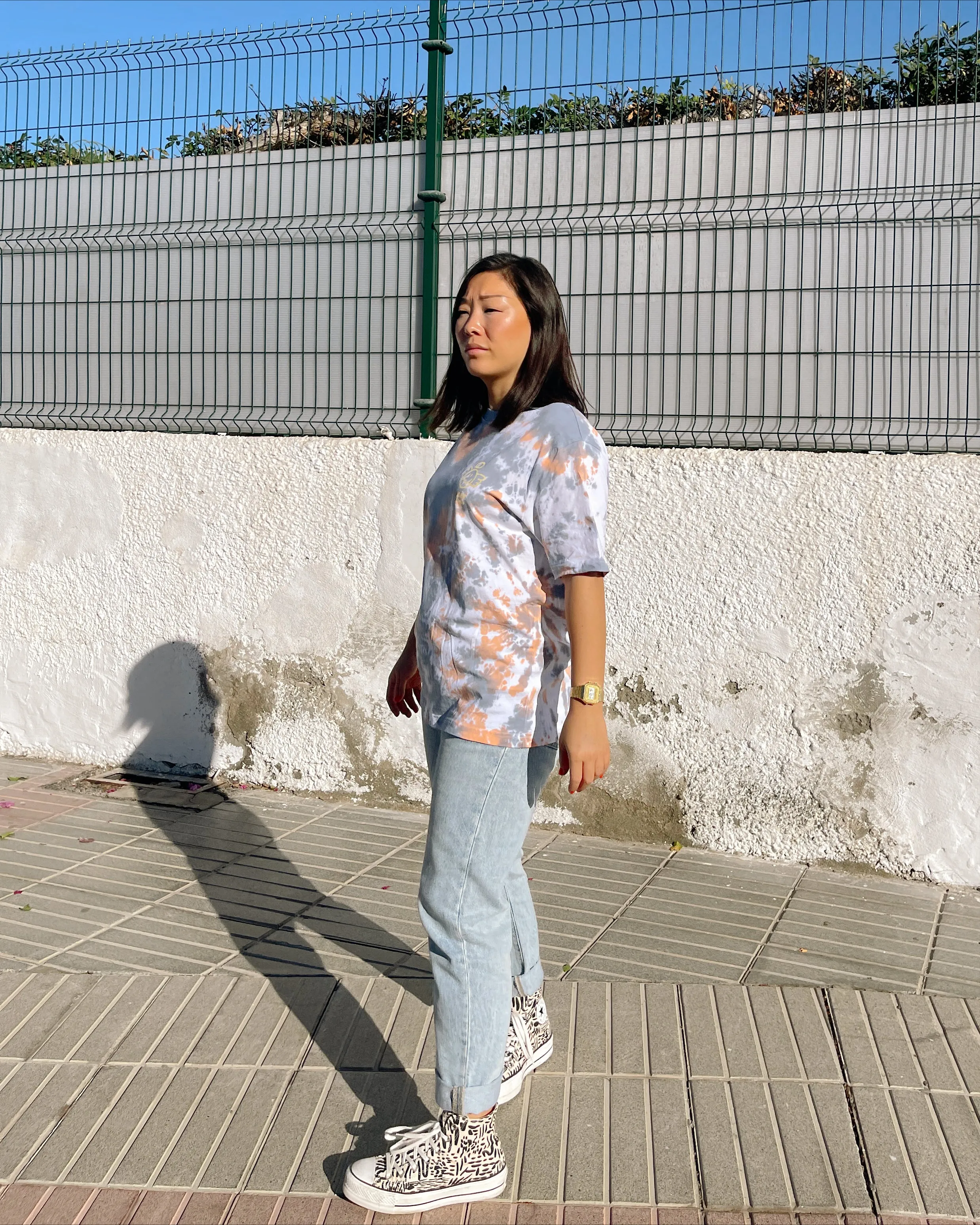 ANGEL PUMPKIN - Tie Dye Organic Cotton T-shirt