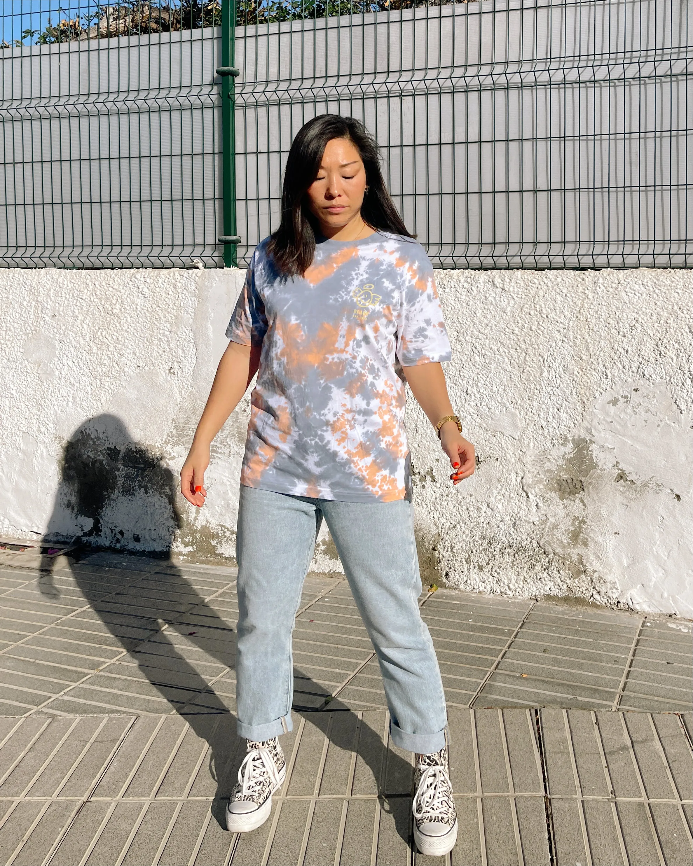 ANGEL PUMPKIN - Tie Dye Organic Cotton T-shirt