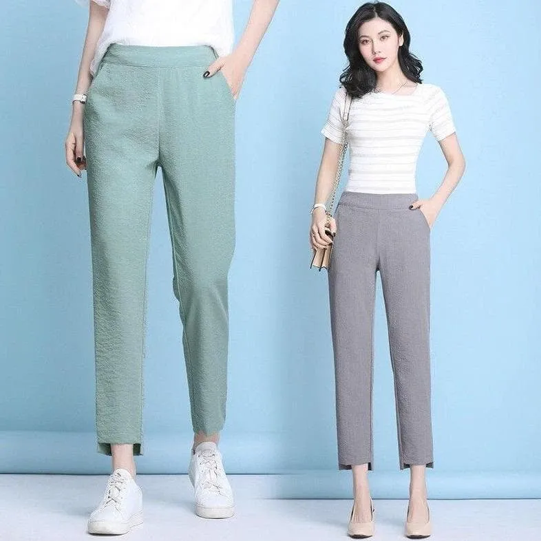 Ankle-Length Pants With Straight Leg