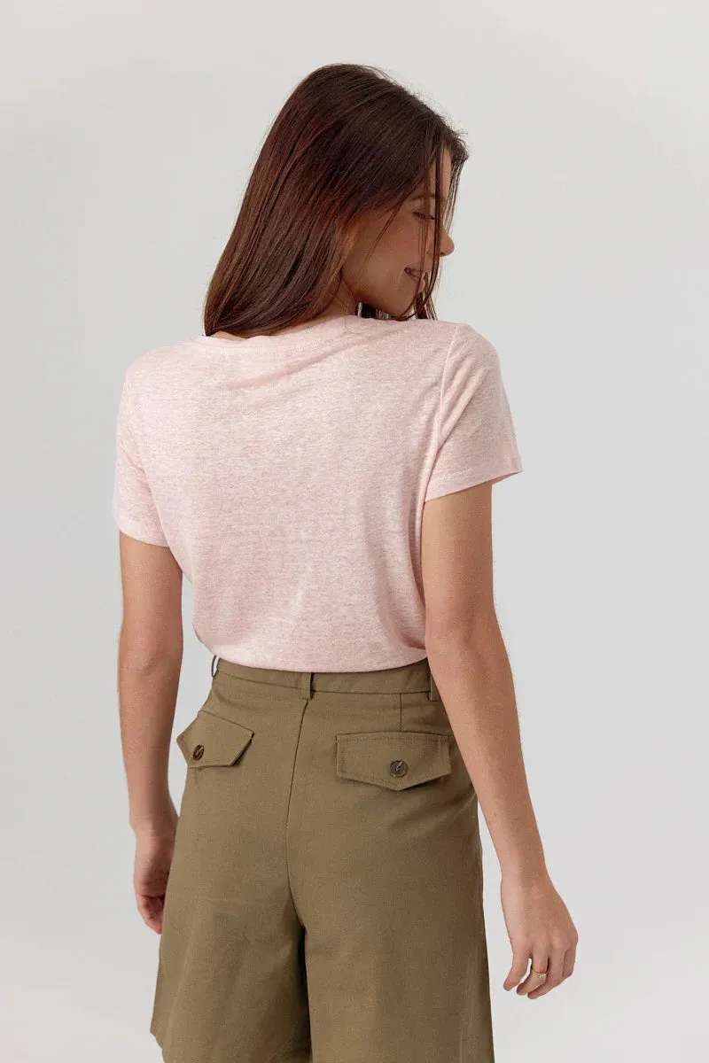 Artlove Darla Pink Linen T-shirt