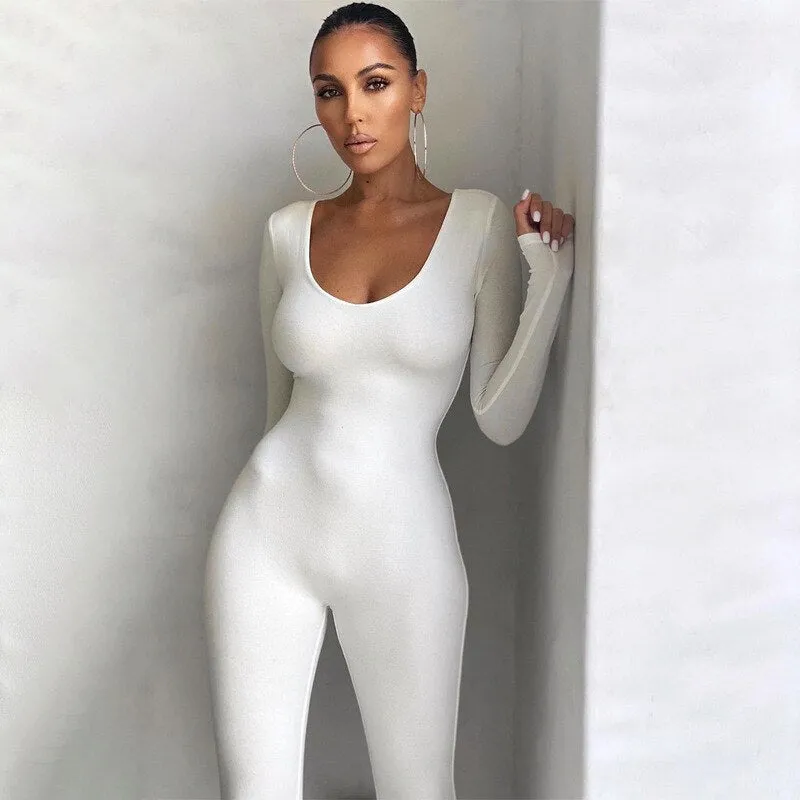 Basic Fit Bodycon Jumpsuit