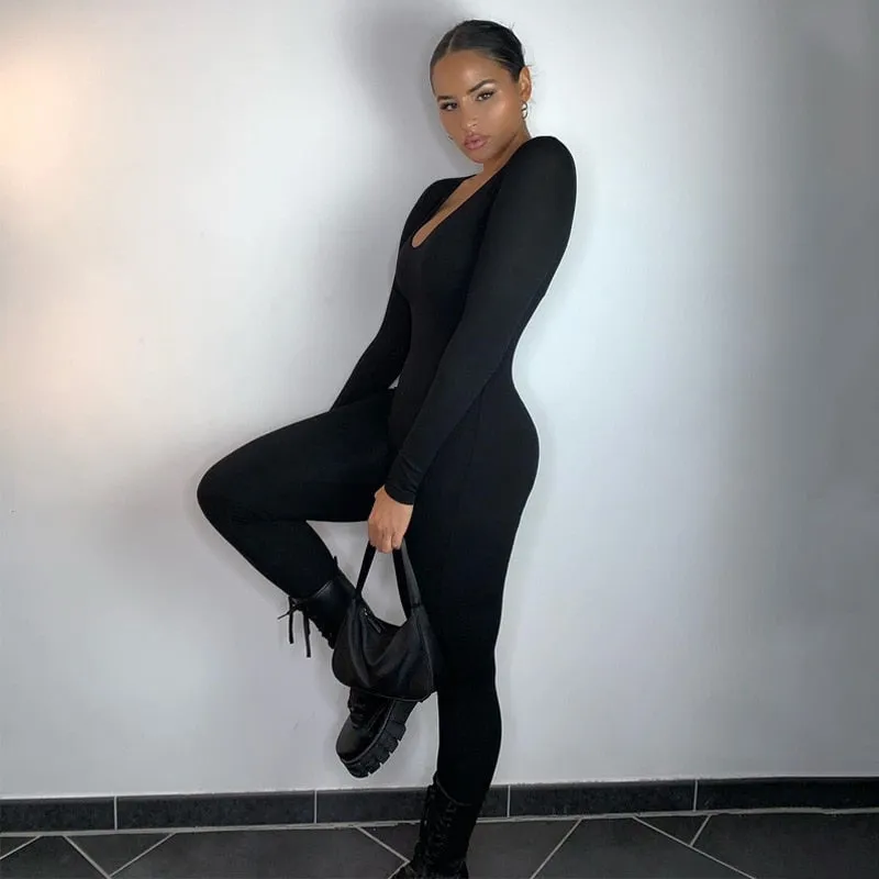 Basic Fit Bodycon Jumpsuit