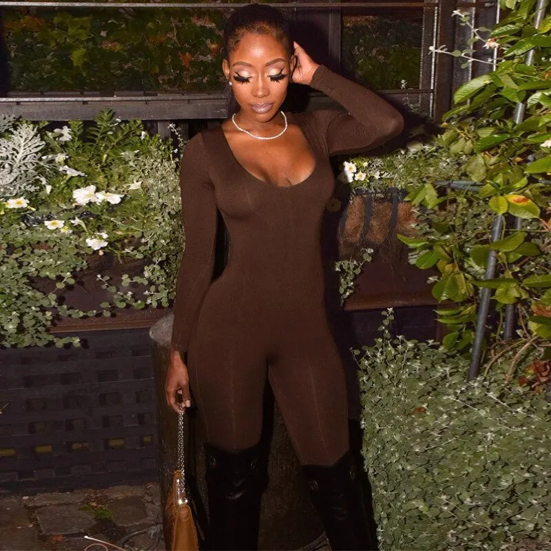 Basic Fit Bodycon Jumpsuit