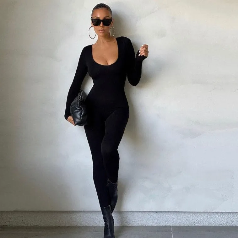Basic Fit Bodycon Jumpsuit