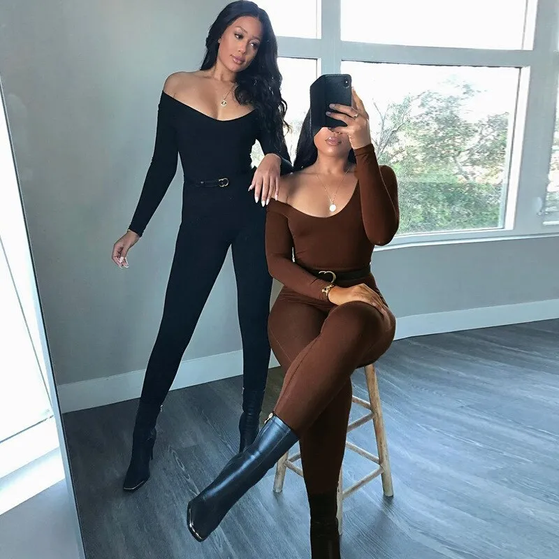 Basic Fit Bodycon Jumpsuit