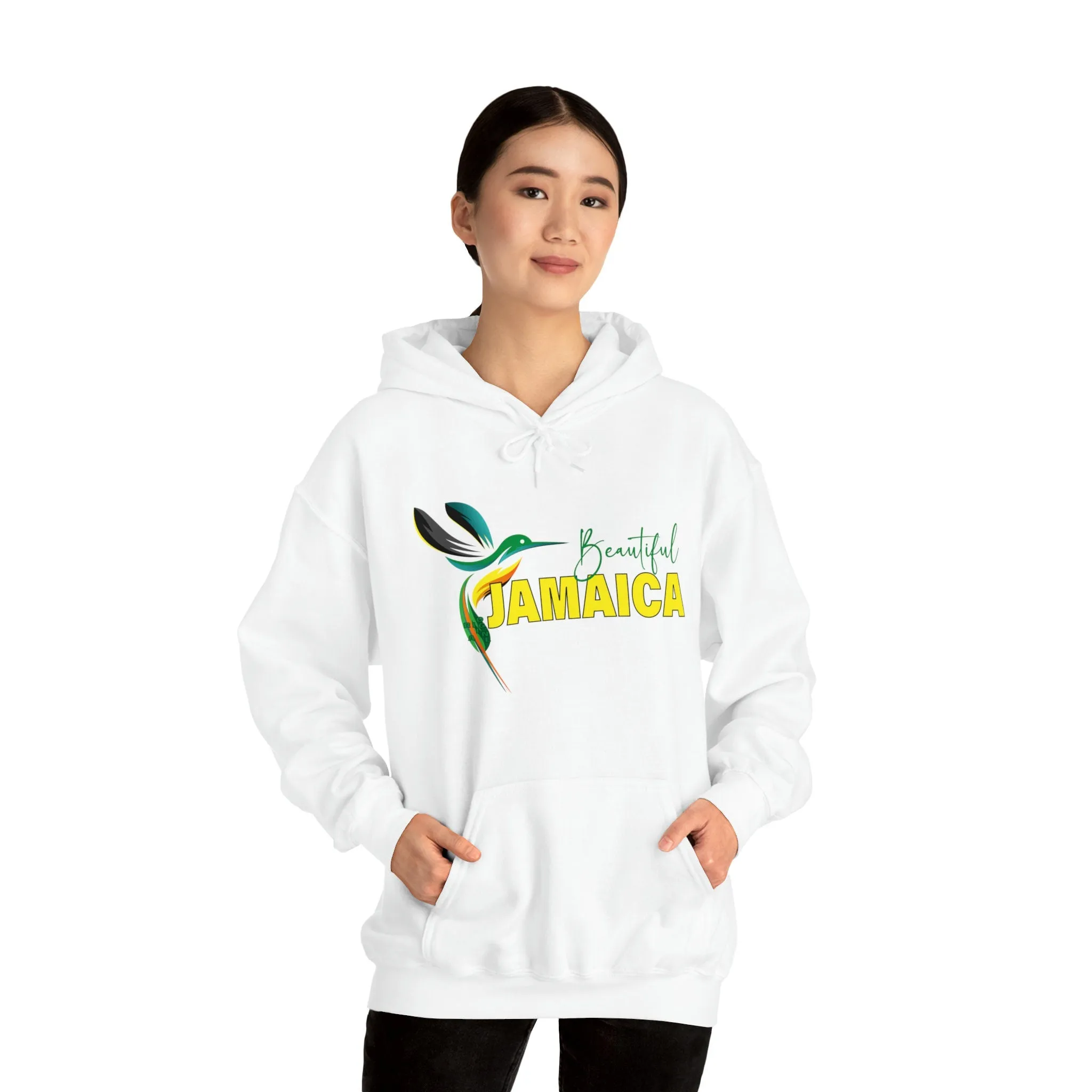 Beautiful Jamaica Hooded Sweatshirt | Big Women Unique Sweatshirt Hoodie | Unisex Slim fit Long Sleeve Hoodie
