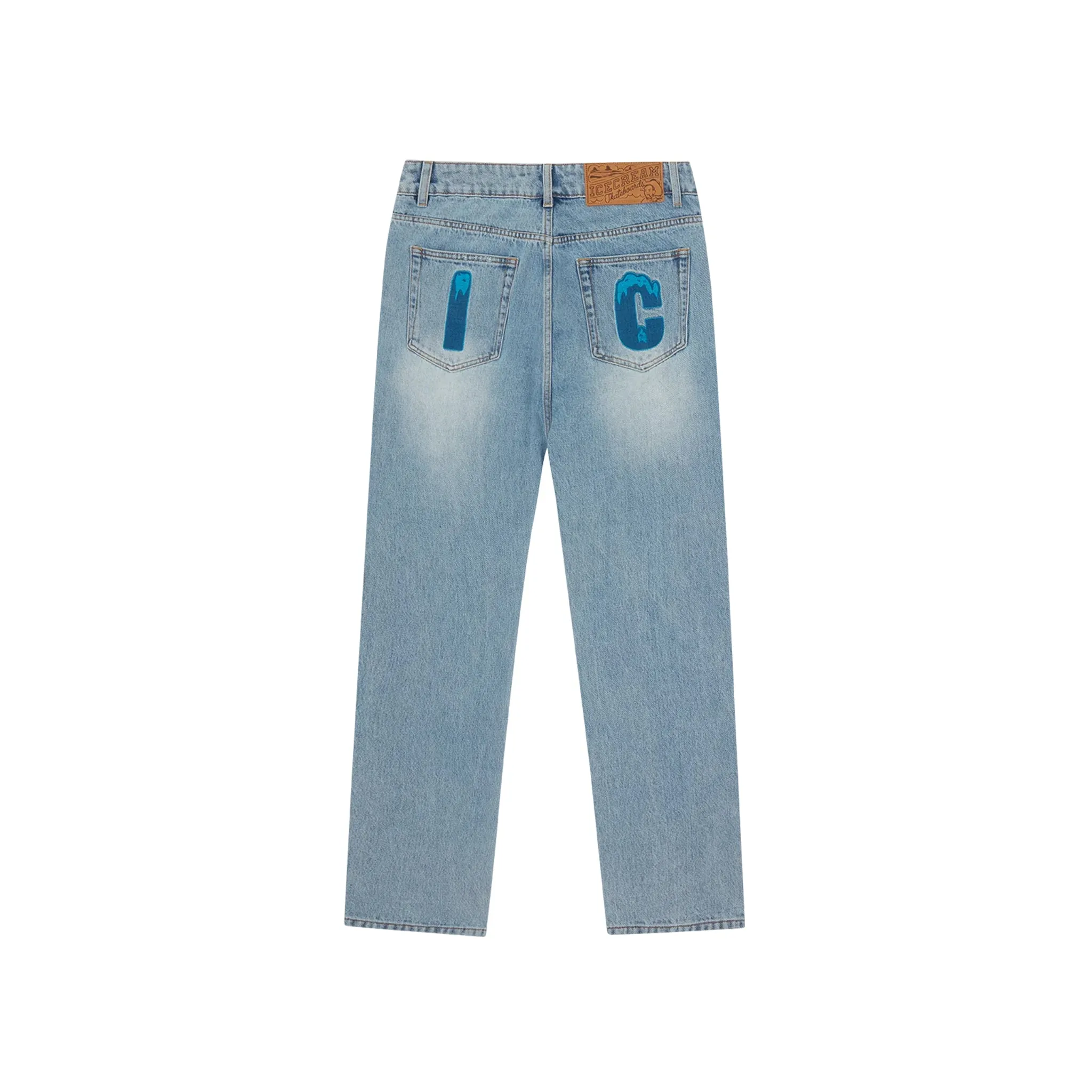 Billionaire Boys Club Crystal Running Dog Denim Pants Light Blue