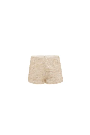 Cara Straight High Waist Tweed Shorts