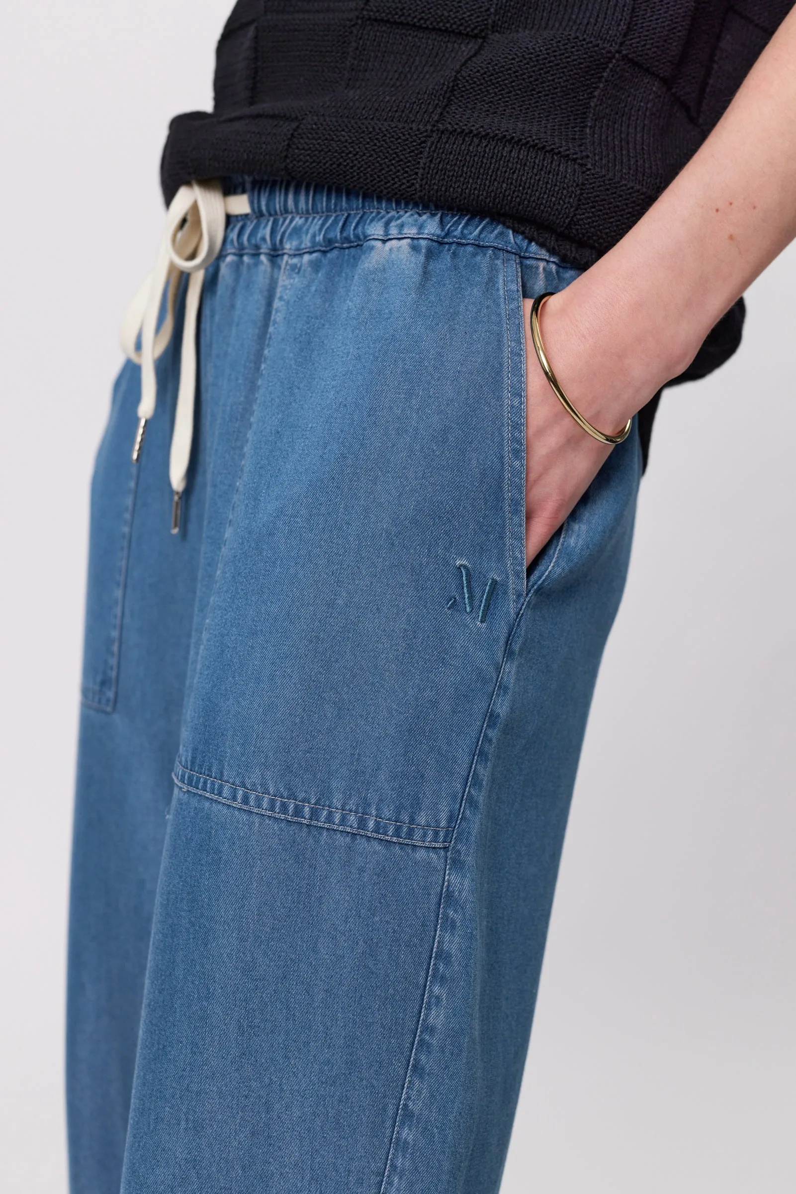 Chambray Pant - Light Wash