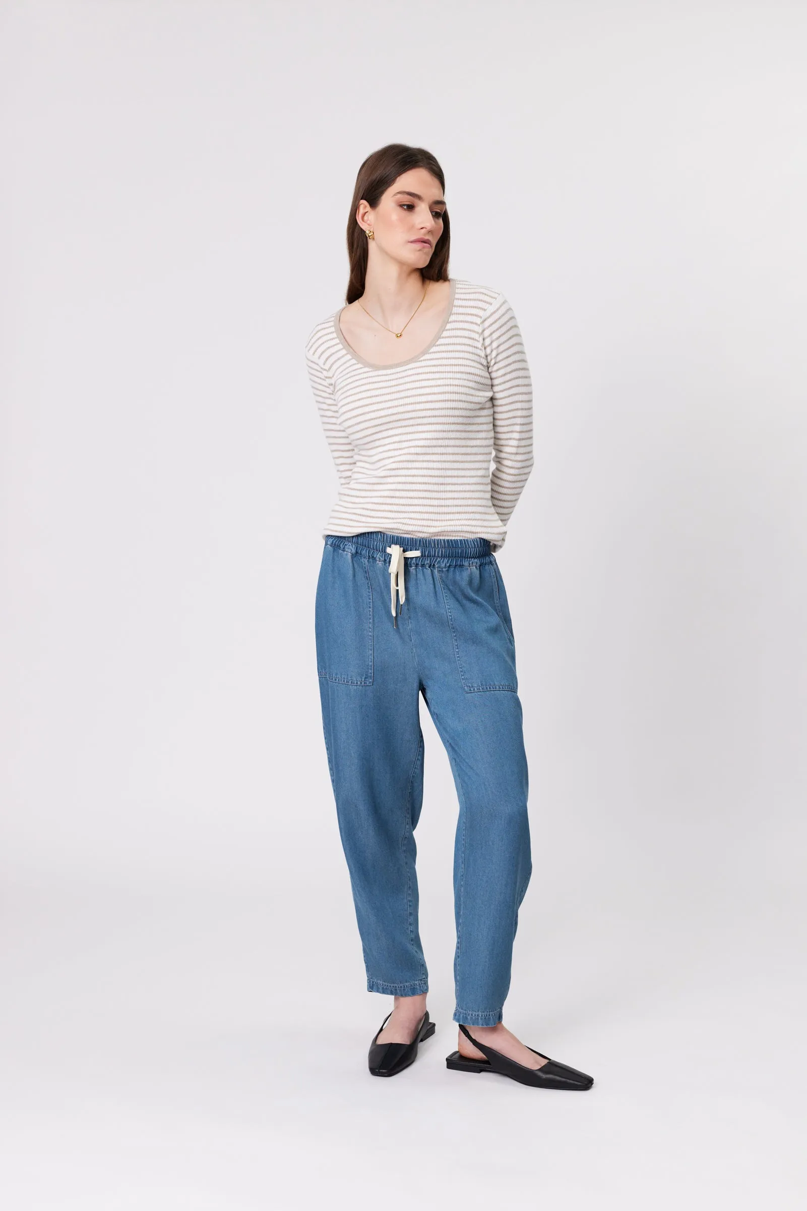 Chambray Pant - Light Wash