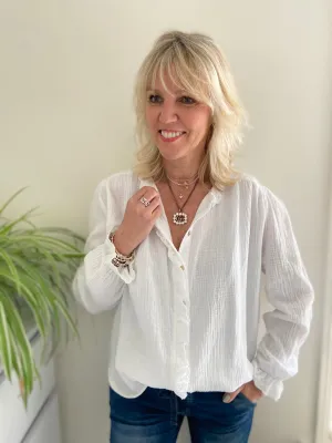 Cheesecloth Shirt in Ivory