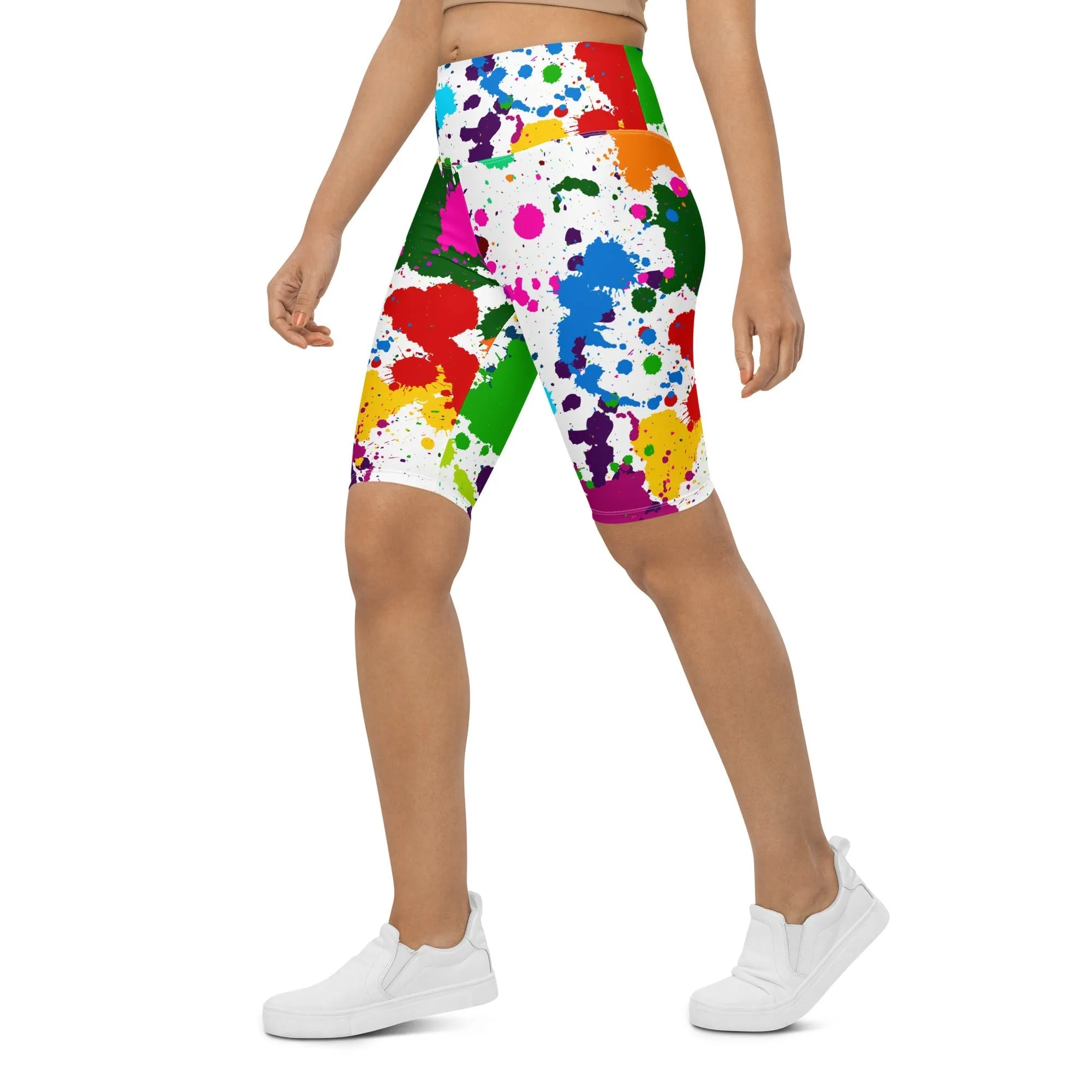 Color Splash Biker Shorts