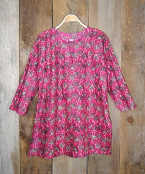Cotton Print Tunic Beach Pink