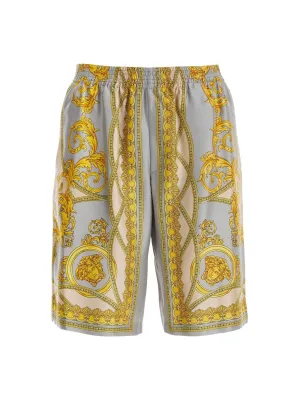 Coupe des Dieux Print Silk Shorts
