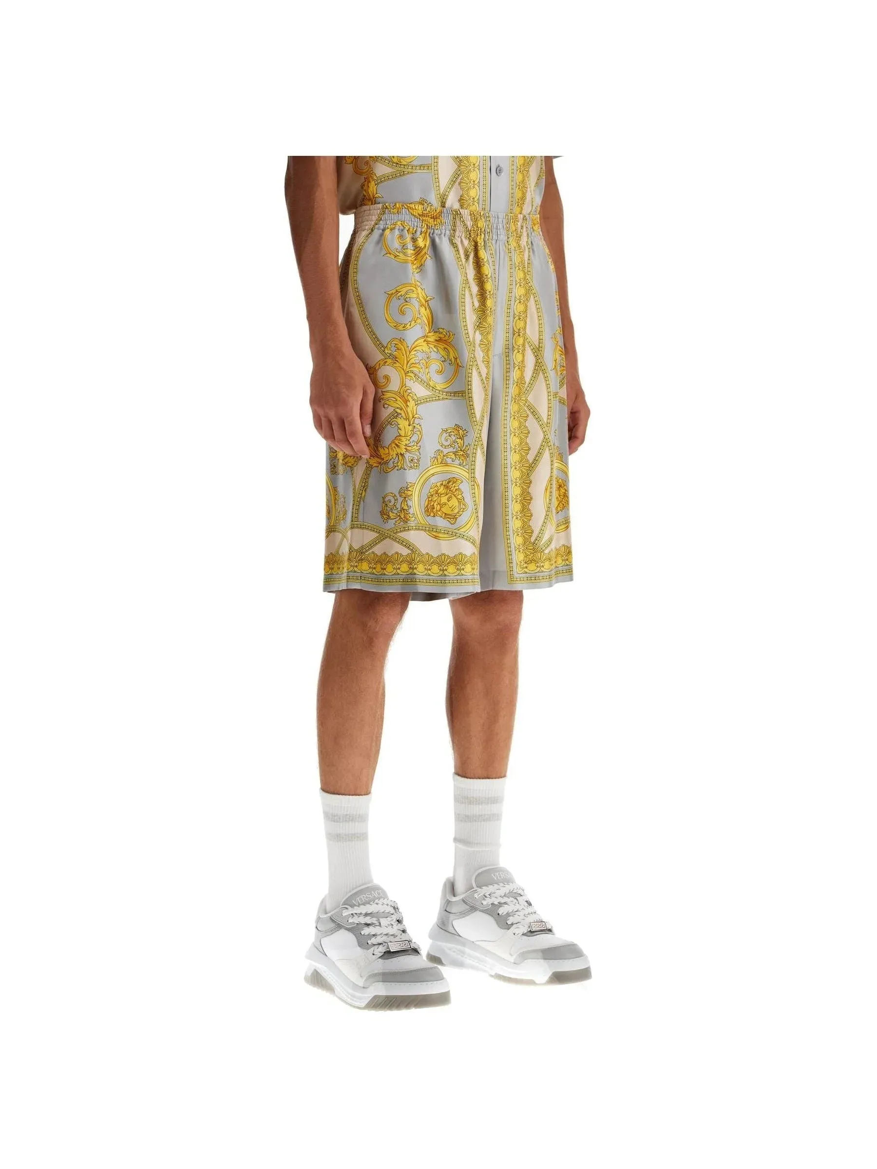 Coupe des Dieux Print Silk Shorts