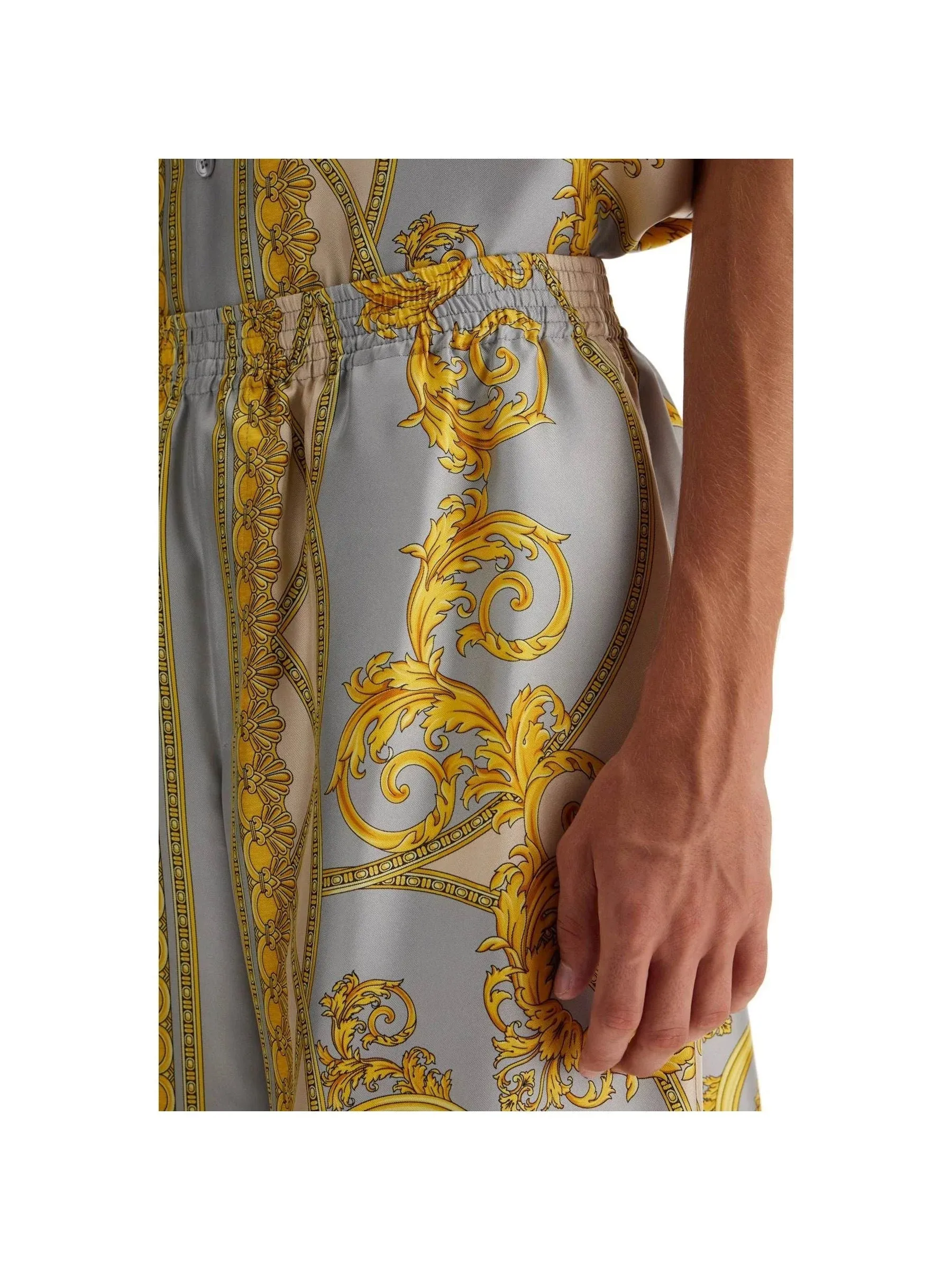 Coupe des Dieux Print Silk Shorts