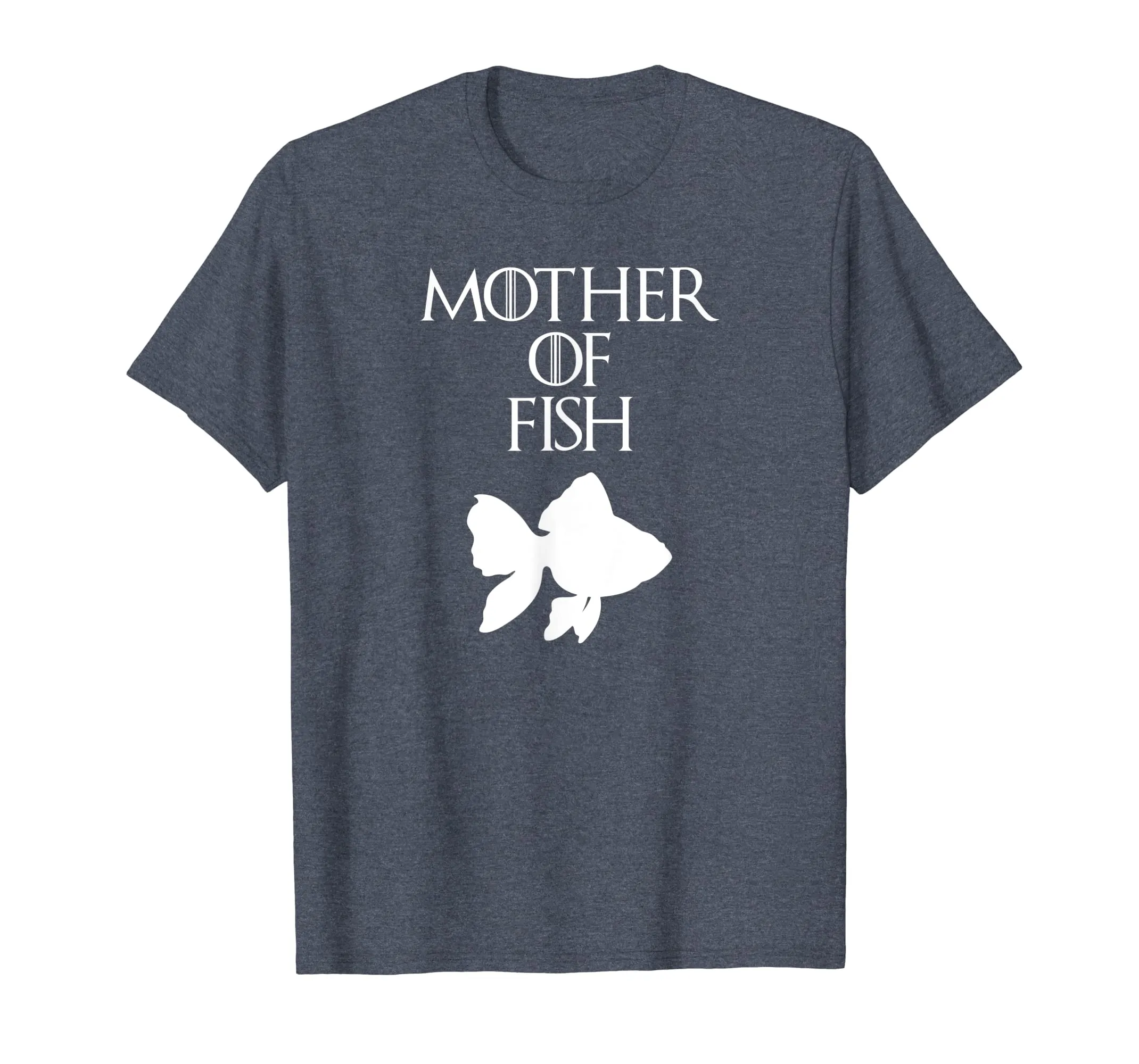 Cute &amp; Unique White Mother of Fish T-shirt E010413