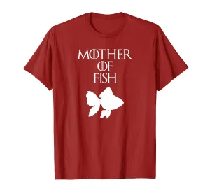Cute &amp; Unique White Mother of Fish T-shirt E010413