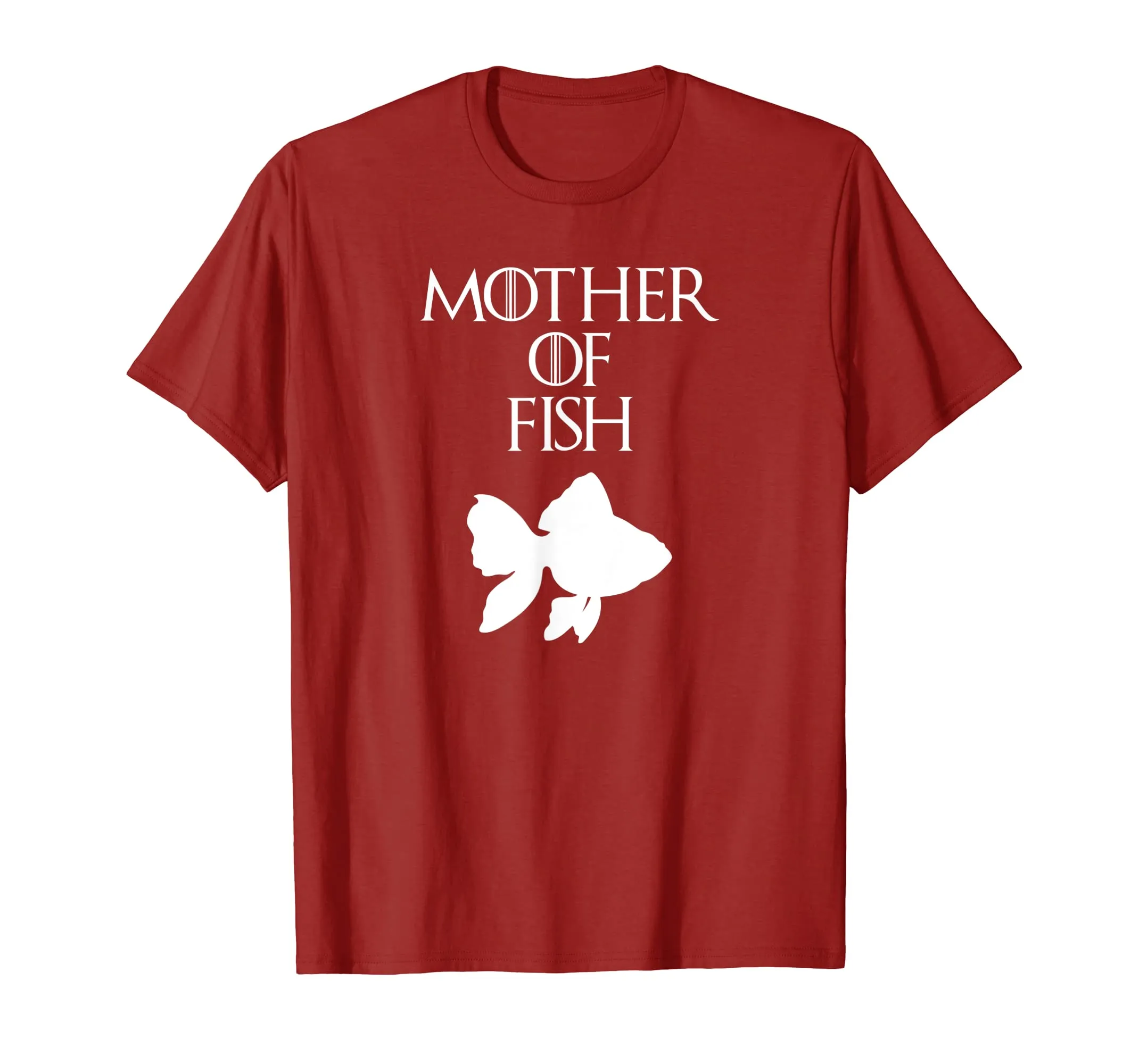 Cute &amp; Unique White Mother of Fish T-shirt E010413