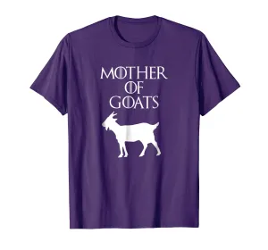 Cute &amp; Unique White Mother of Goats T-shirt E010427