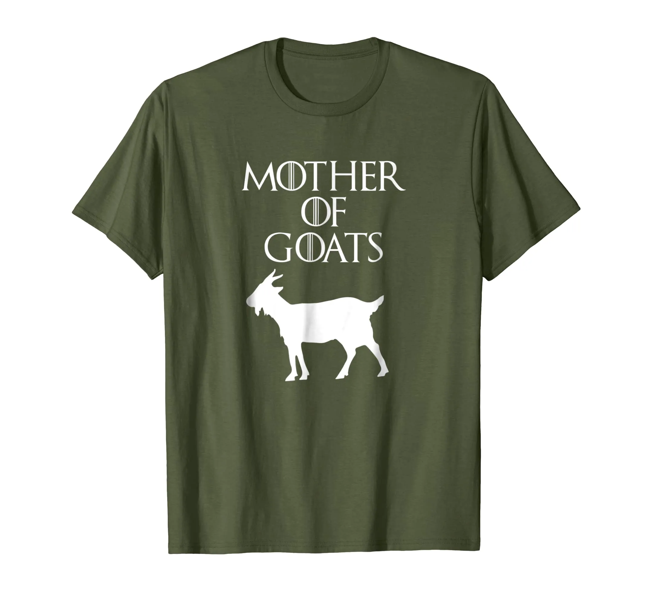 Cute &amp; Unique White Mother of Goats T-shirt E010427