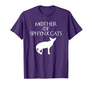 Cute &amp; Unique White Mother of Sphynx Cats T-shirt E010509