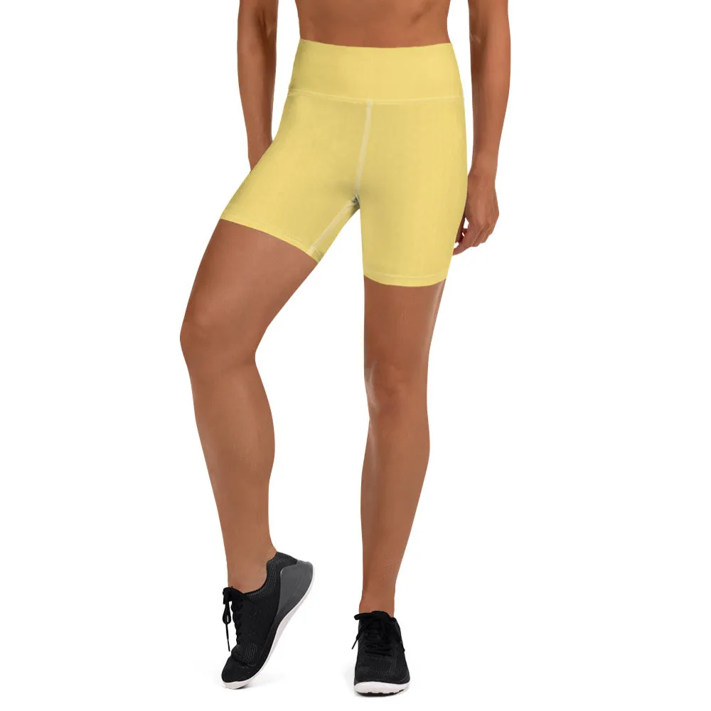 Daisy Yellow High Waist Shorts