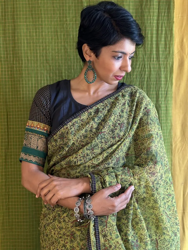 Dhara black cotton blouse