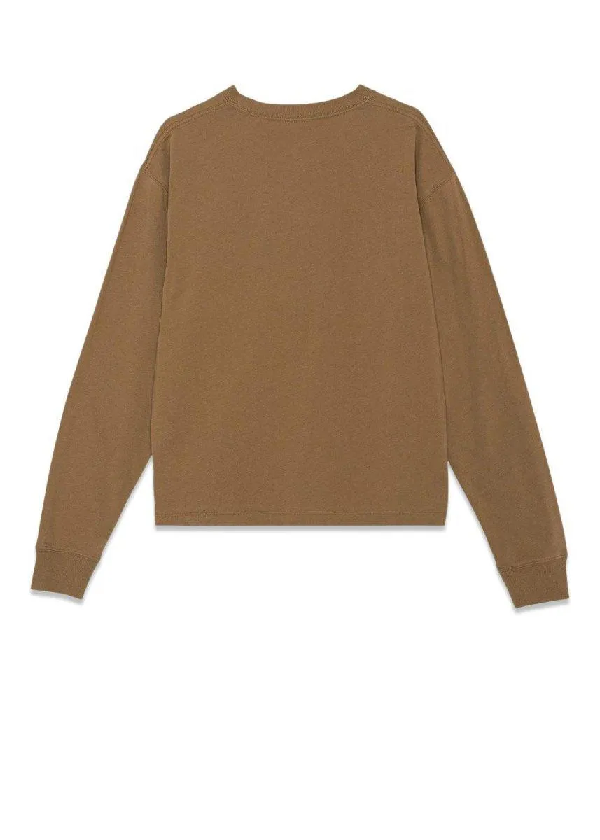 Dinah long sleeve T-shirt - Dark Camel