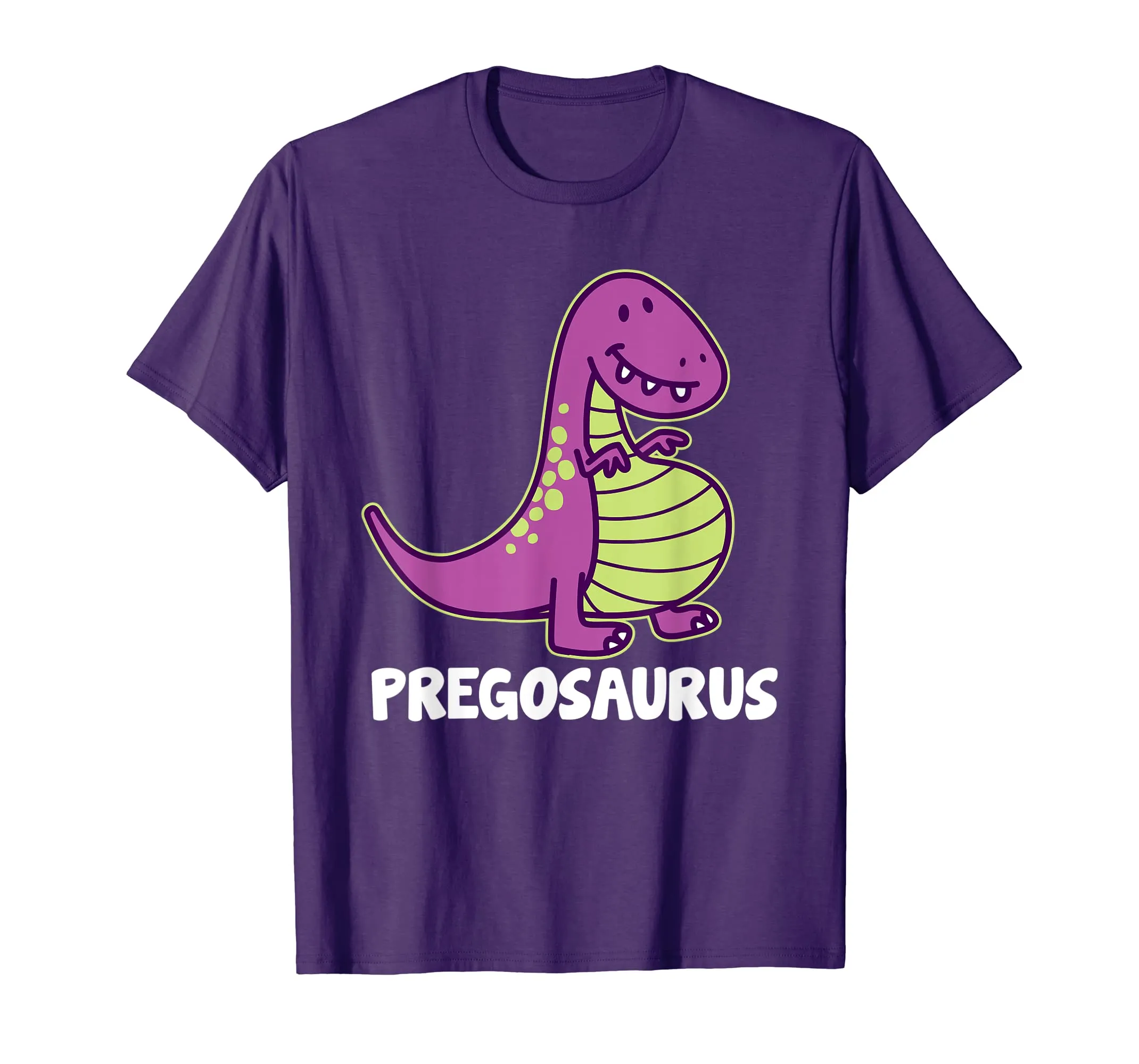 Dinosaur Pregosaurus Pregnant Mother Funny T-Shirt (Dark)