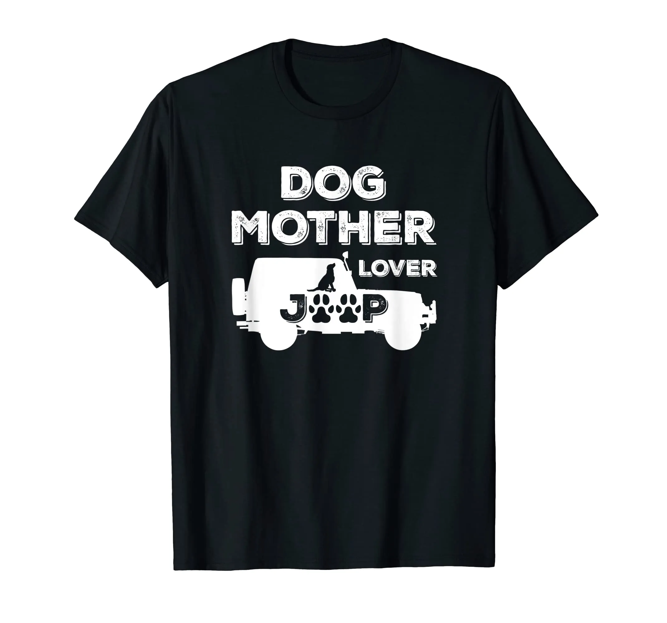 Dog Mother Jeep Lover Retro Vintage Distressed Graphic Shirt