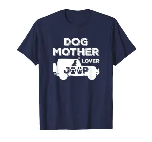 Dog Mother Jeep Lover Retro Vintage Distressed Graphic Shirt