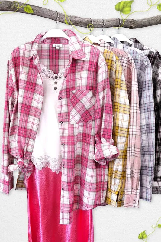 Dreamy Plaid Flannel Shirt