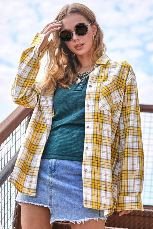 Dreamy Plaid Flannel Shirt