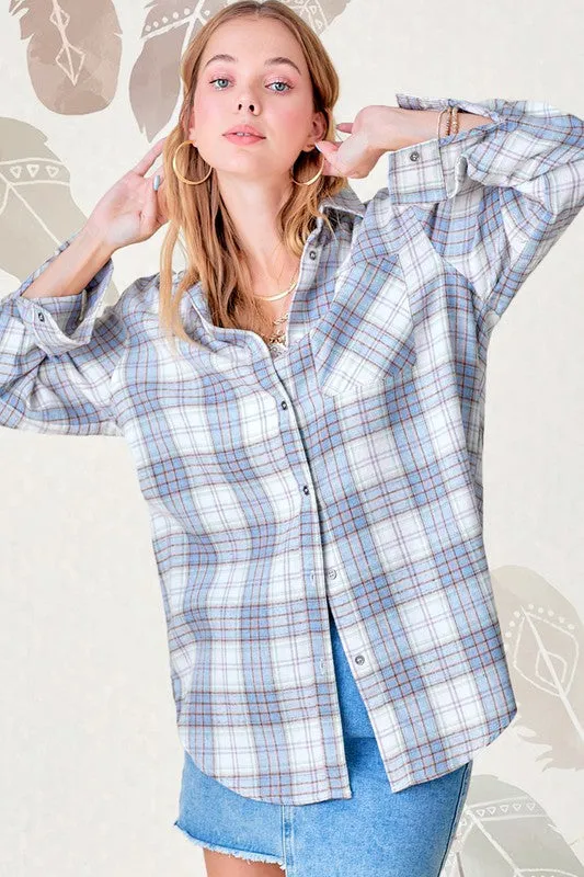 Dreamy Plaid Flannel Shirt