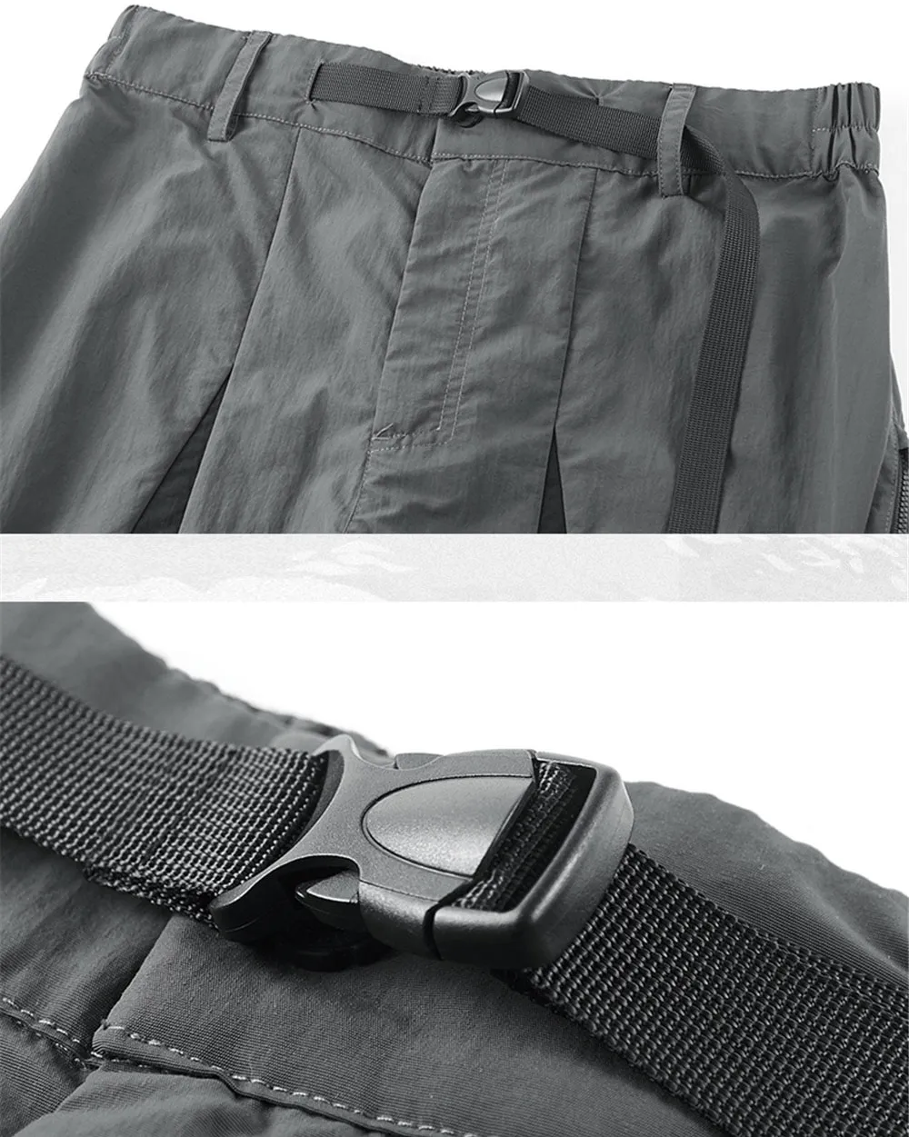 Elastic Waist Tactical Shorts With Zippered Pockets / Fashion Functional Shorts