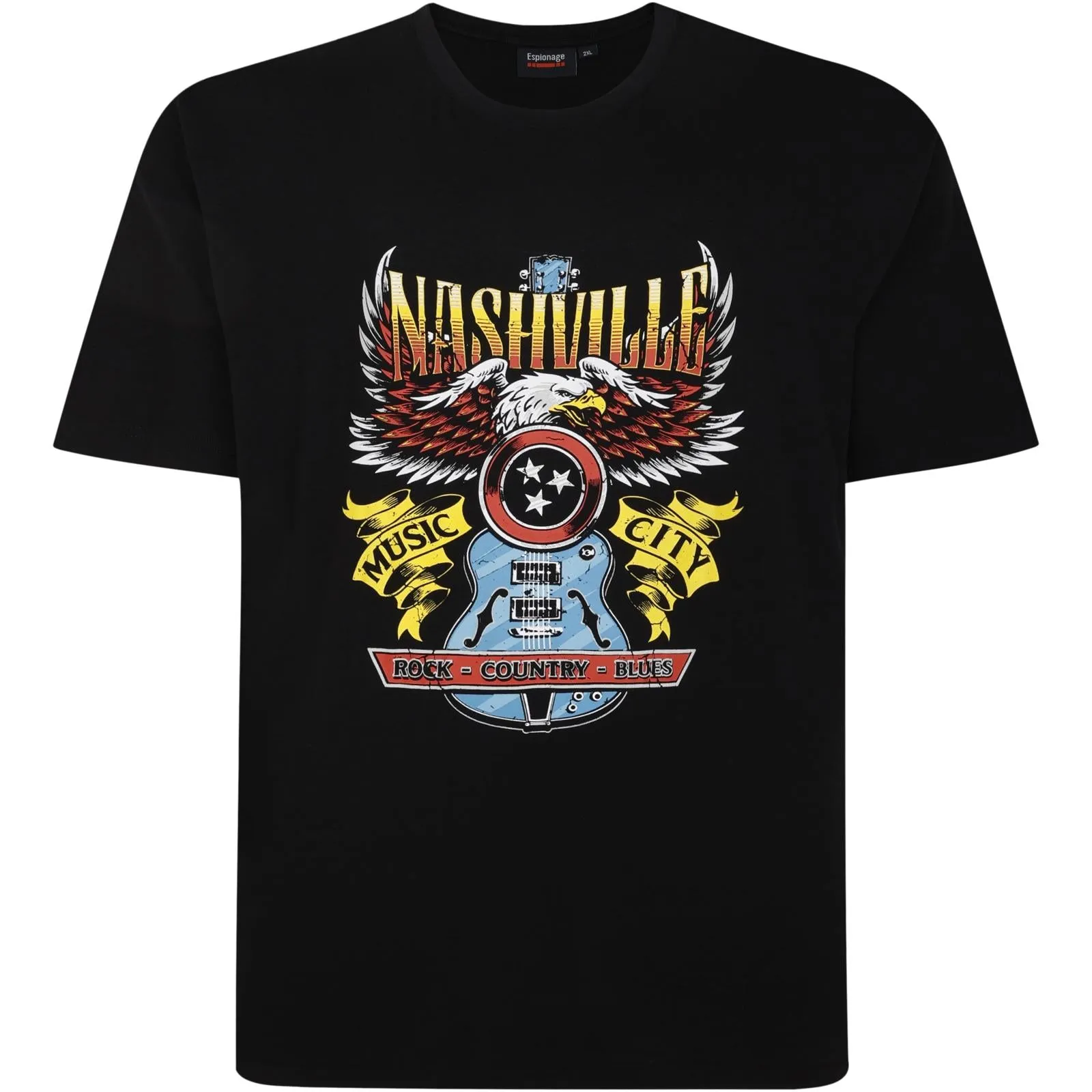 Espionage Mens Nashville Big & Tall Short Sleeve T-Shirt