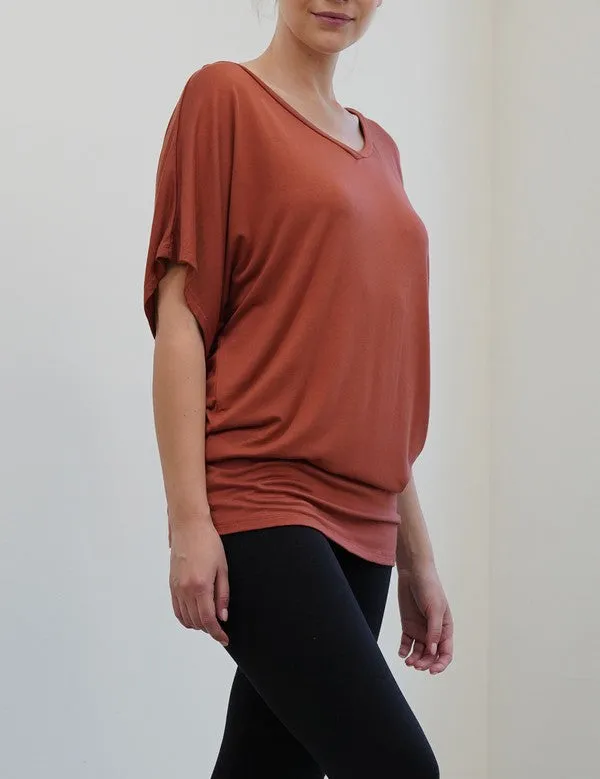 FABINA BAMBOO SIGNATURE DOLMAN SLEEVE TUNIC TOP