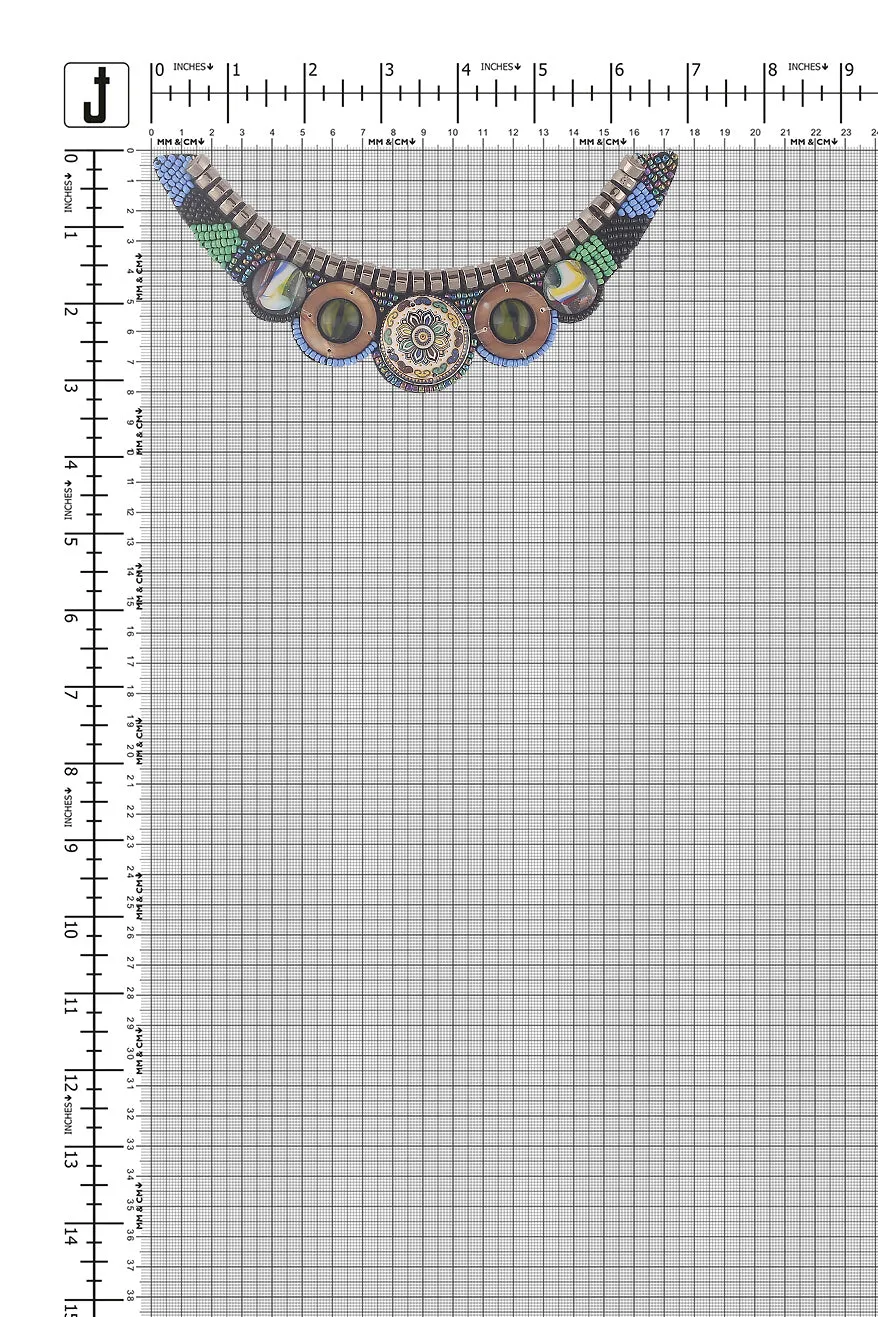 Fancy Neck Design Colourful Boho Beaded Neck