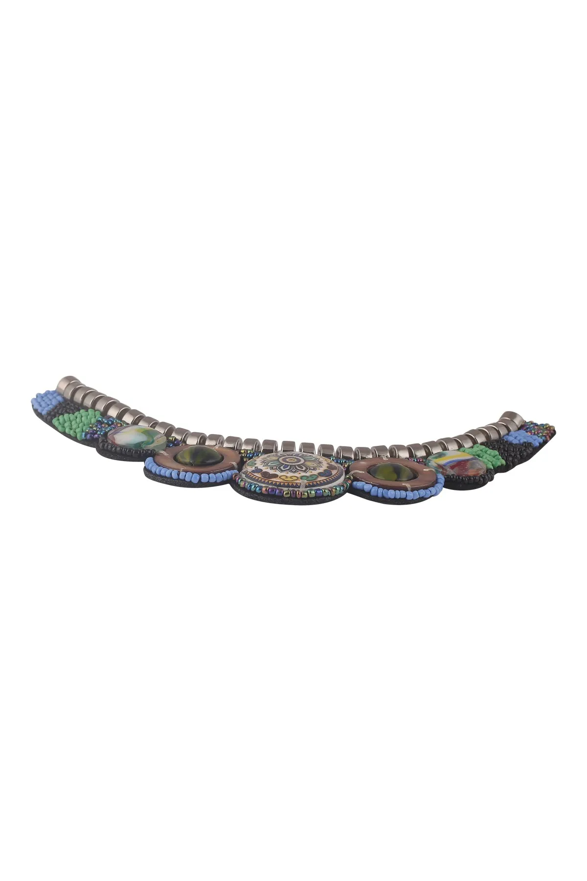 Fancy Neck Design Colourful Boho Beaded Neck
