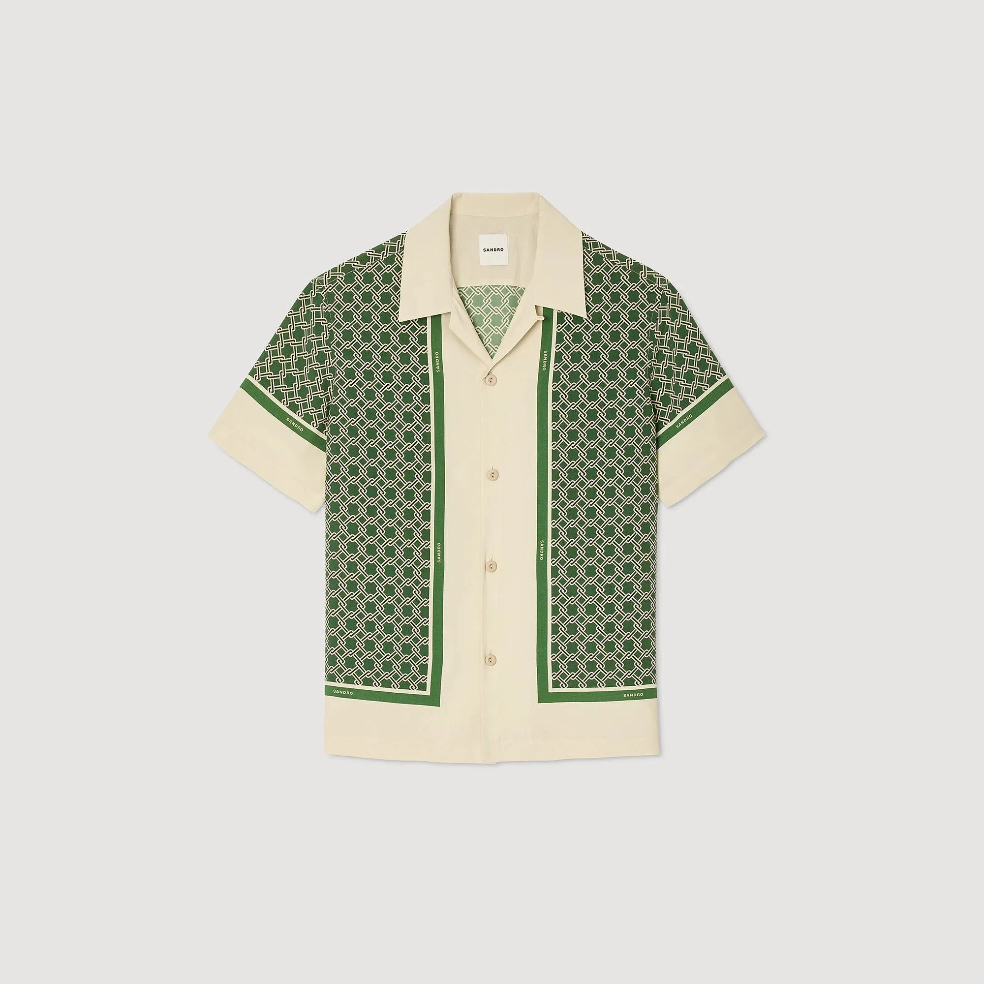 Fence Mc Short-Sleeved Patterned Shirt Super Green