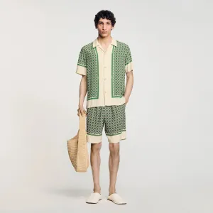 Fence Mc Short-Sleeved Patterned Shirt Super Green