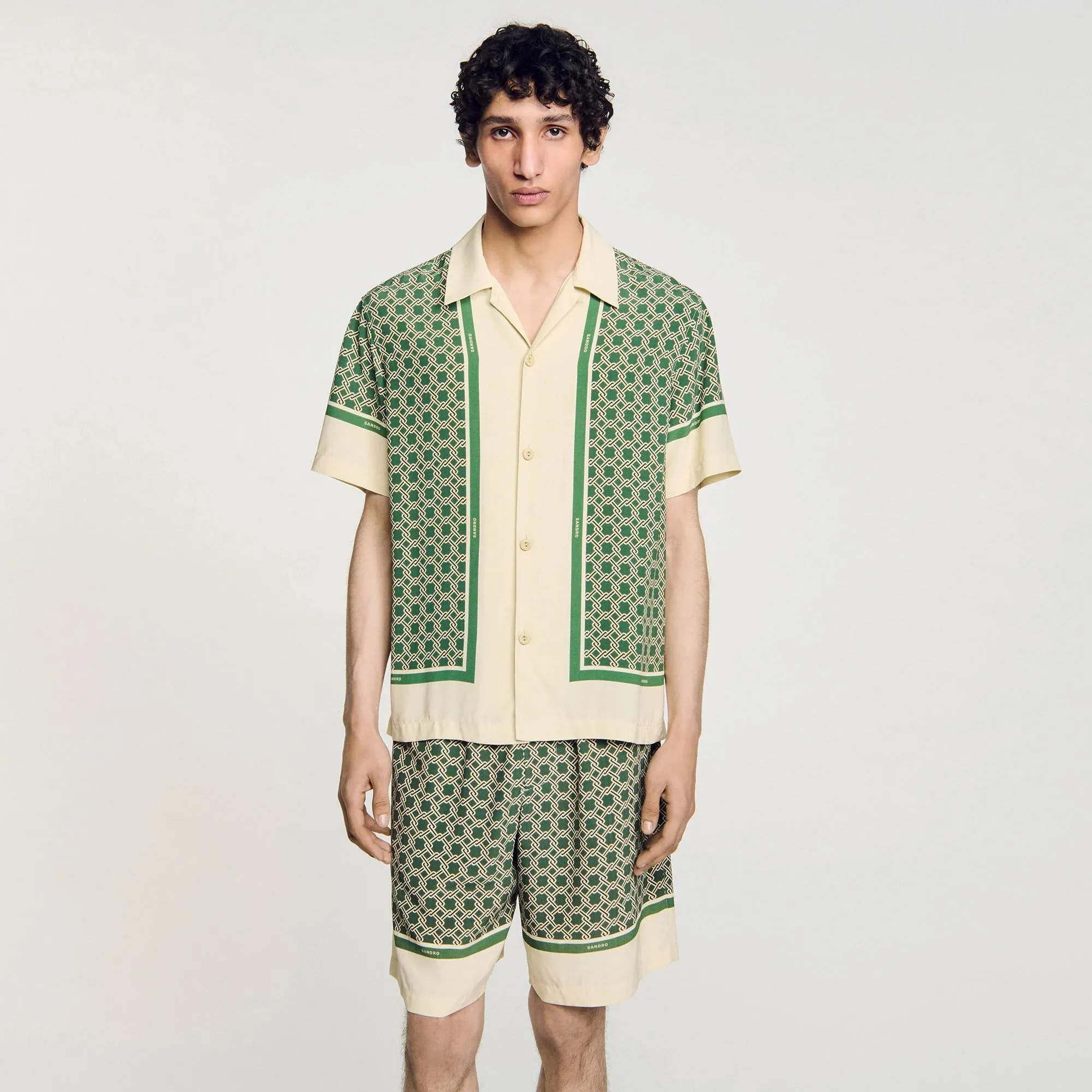 Fence Mc Short-Sleeved Patterned Shirt Super Green
